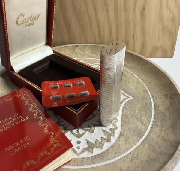 Cartier lighter silver plated - Imagen 3