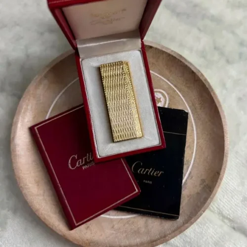 Encendedor Rectangolo Cartier goldplated